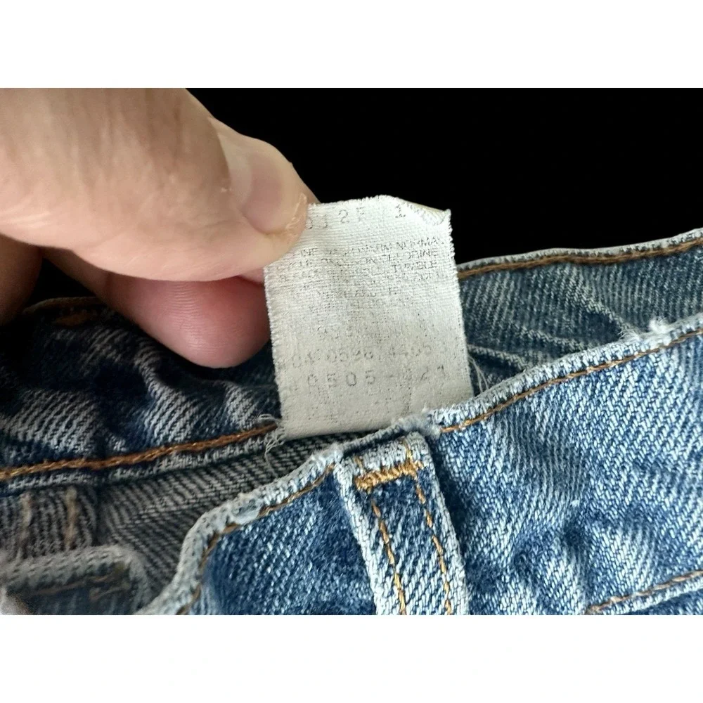 Vintage 90s Orange Tab Levi's 505 Straight Leg Denim Jeans 32.5x31 Medium Wash